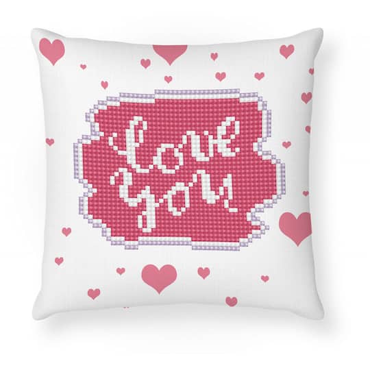 Diamond Dotz&#xAE; Love You Diamond Painting Mini Pillow Artwork Kit